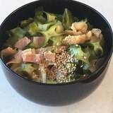 四角豆とベーコンの煮込みうどん♪